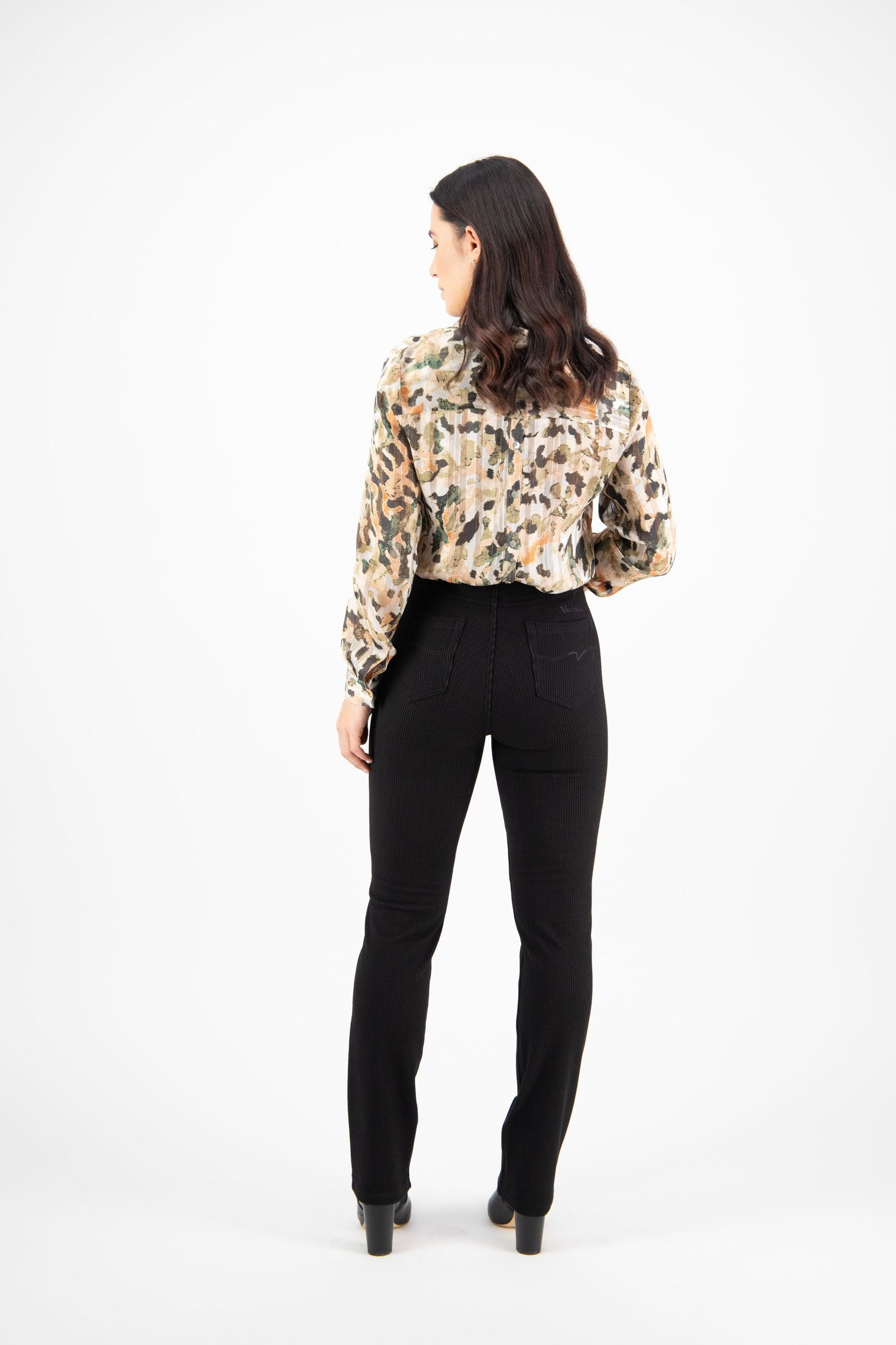 Vassalli Slim Leg Full Length Printed Ponti Pull On Plush | V234