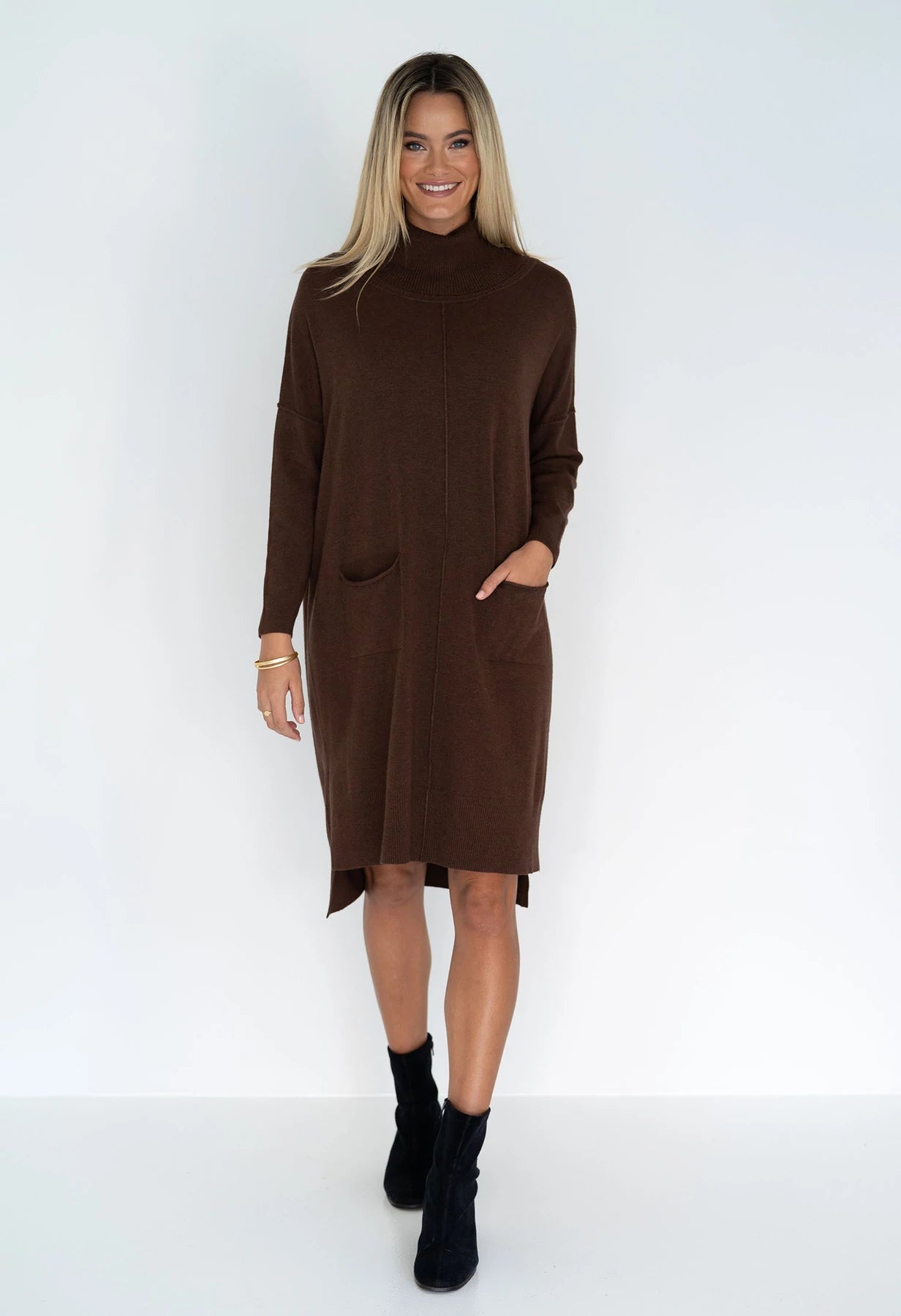 Humidity MYRA DRESS | CHOCOLATE H305