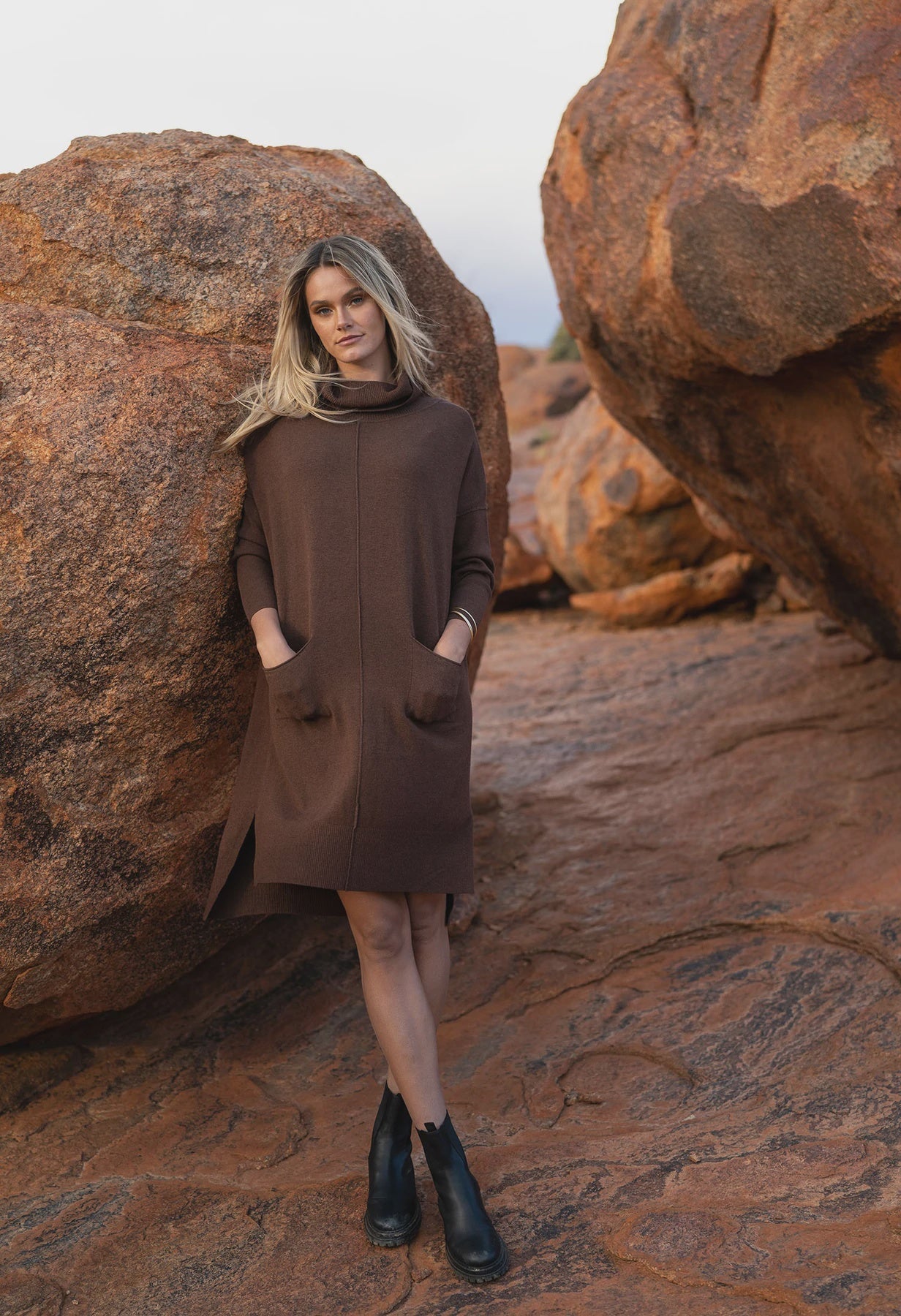 Humidity MYRA DRESS | CHOCOLATE H305