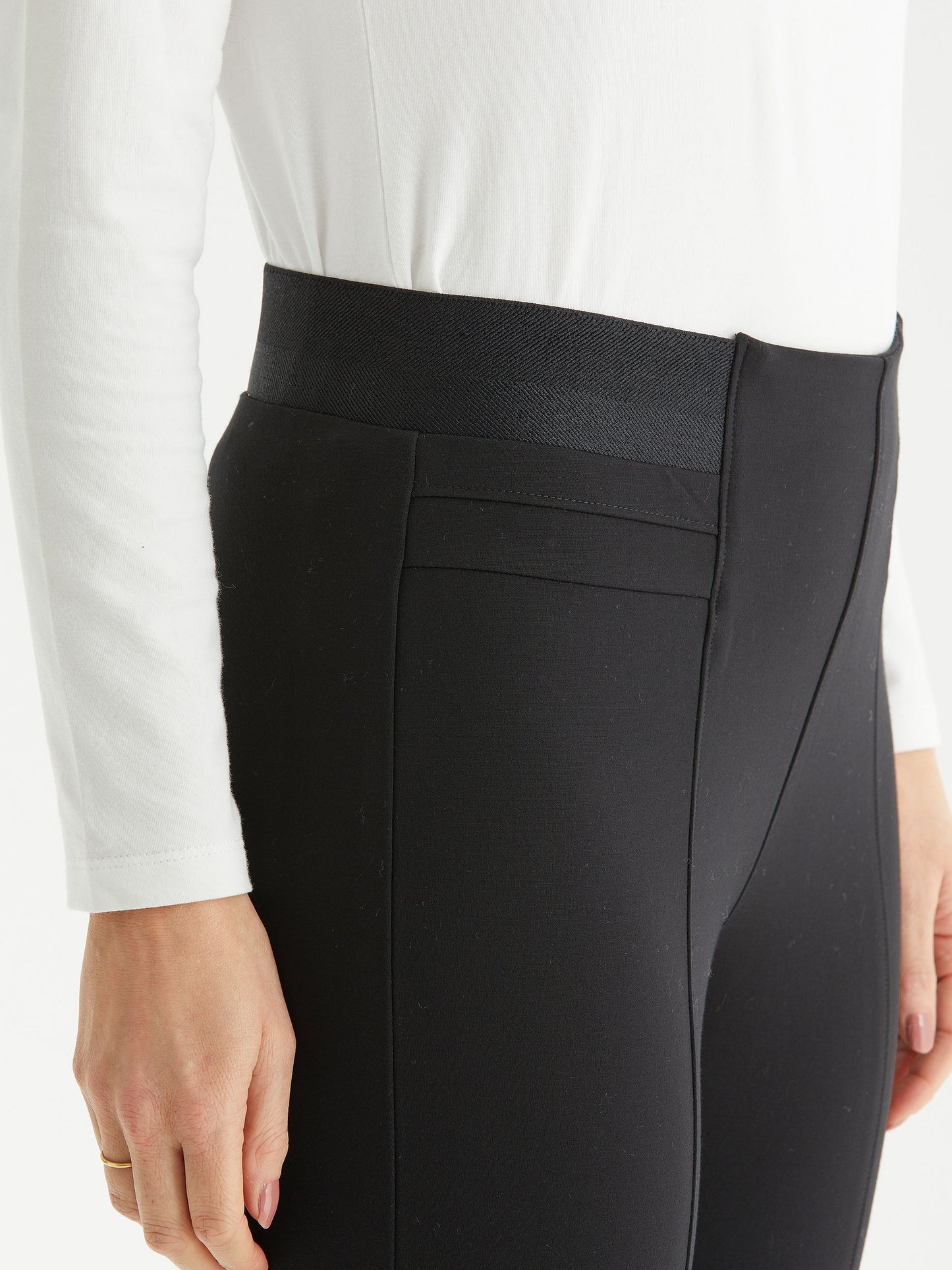 Marco Polo F/L PONTE SEAMED | BLACK | MP28162