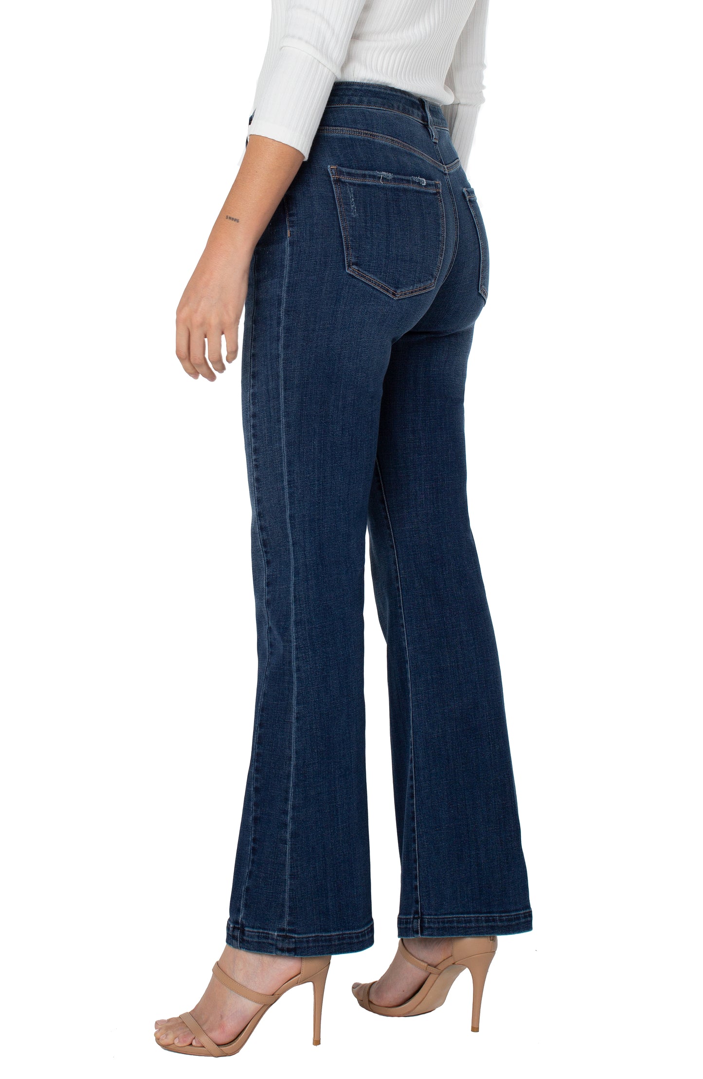 Hannah Seamed Flare Jeans Jersey Nights | LJ4084CH4