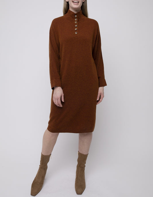 Ping Pong Button Front Knit Dress Tortoiseshell | PP545016