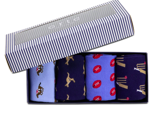 SOCKS AUSSIE BOX OF 4PAIRS