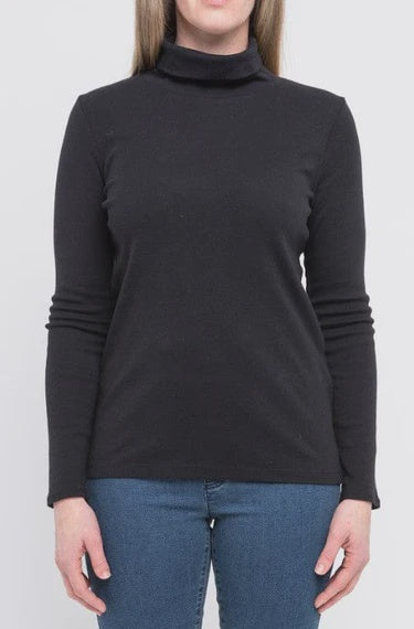 Jump L/Slv Roll Neck Skivvy Black | J54612022A