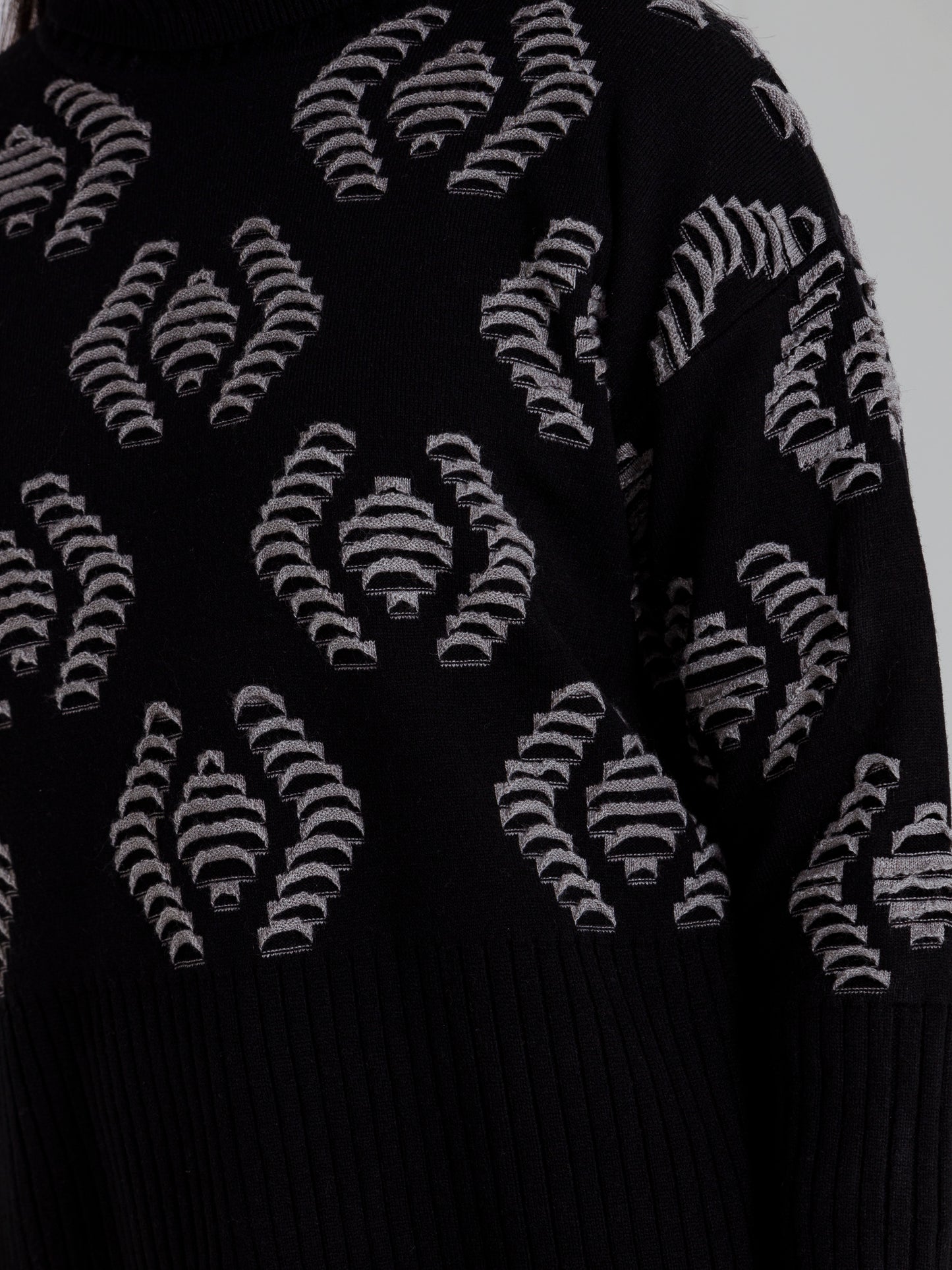Marco Polo L/S Open Texture Black | MP33460