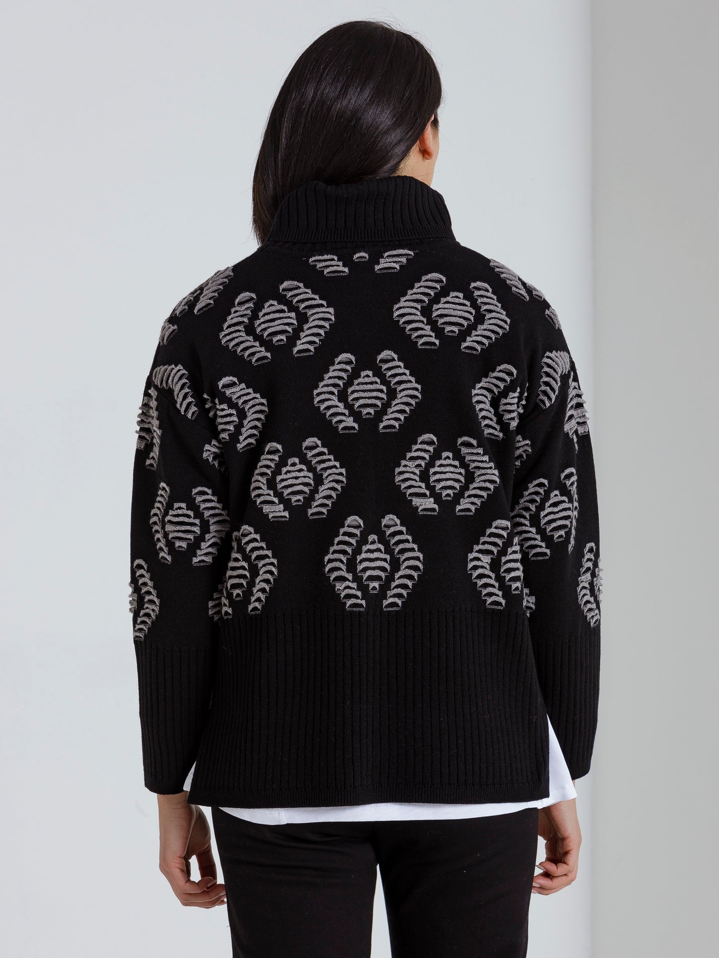 Marco Polo L/S Open Texture Black | MP33460