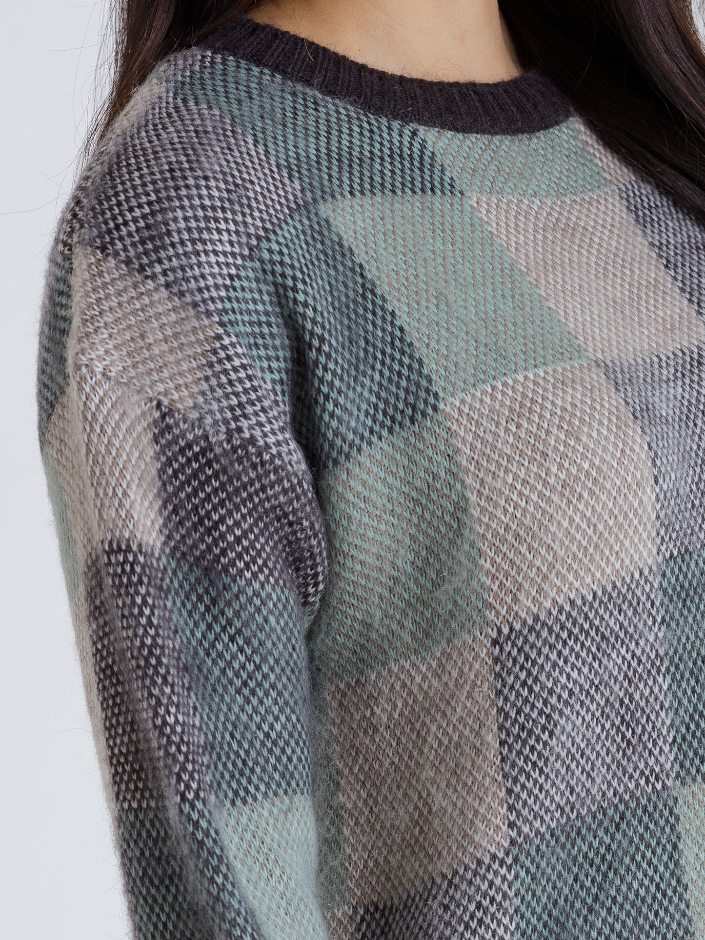Marco Polo L/S Brushed Pullover Mixed Check | MP33485