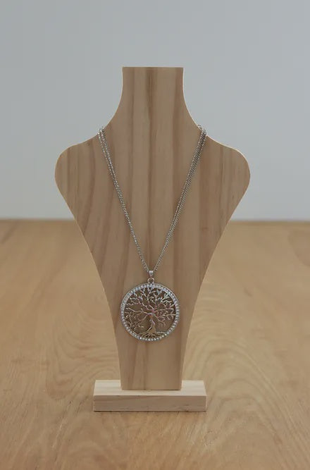 Metal Necklace Silver Tree Of Life | LNM21S