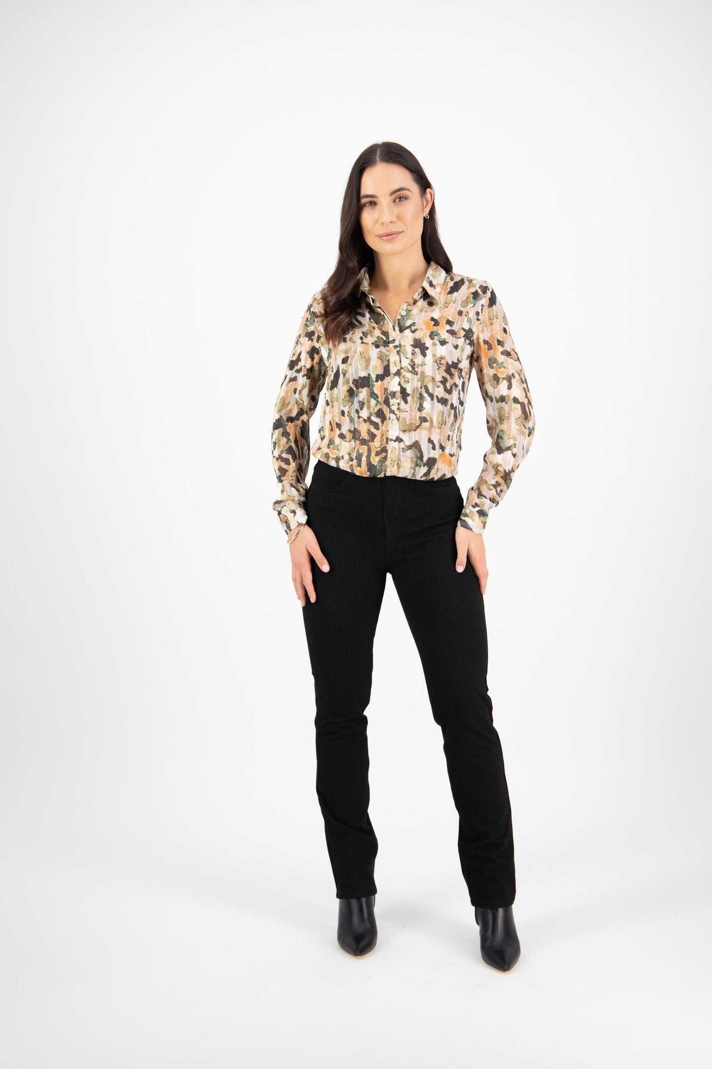 Vassalli Slim Leg Full Length Printed Ponti Pull On Plush | V234