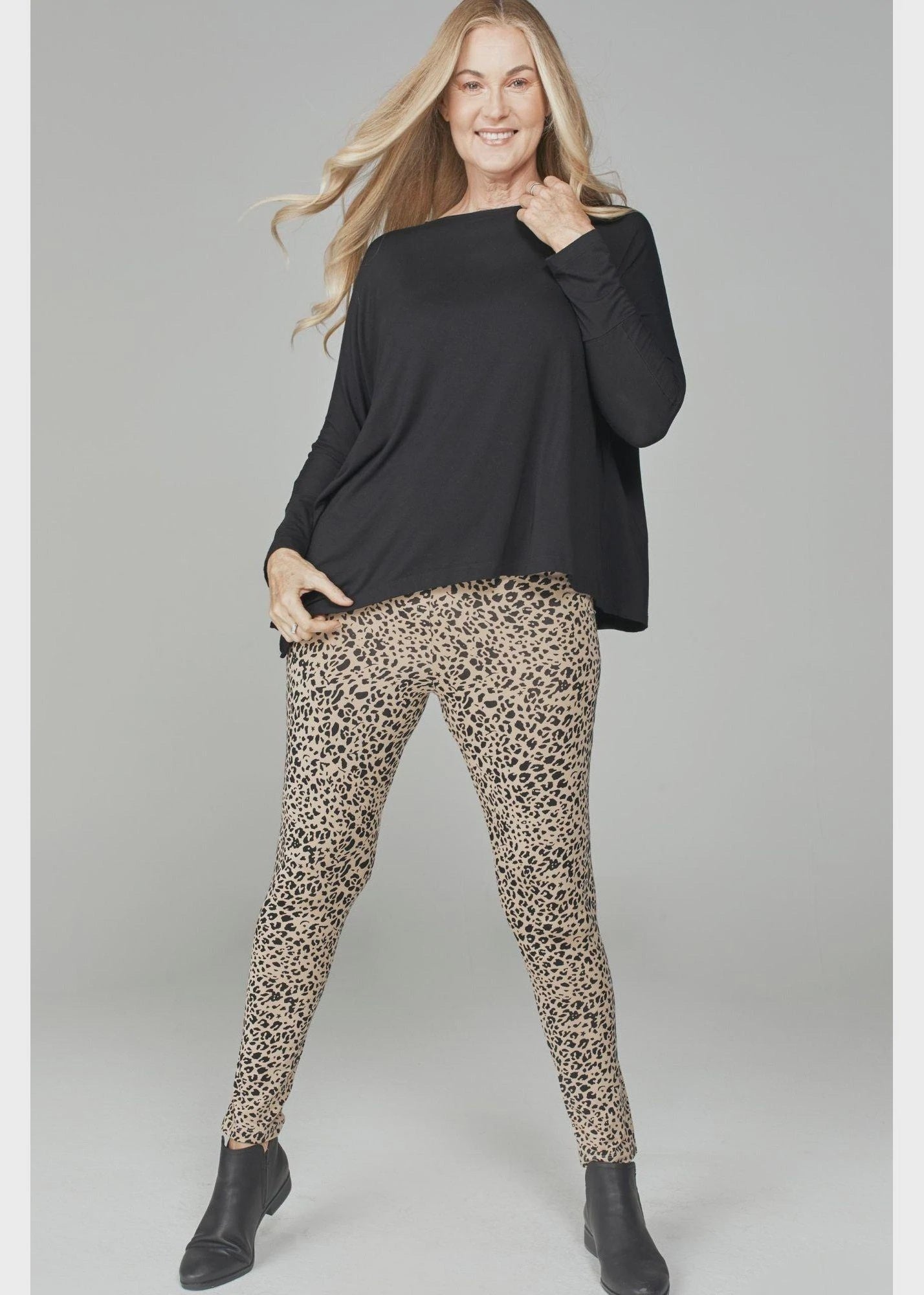 Lou Lou Luxe Legging | Brown Leopard 15nb009