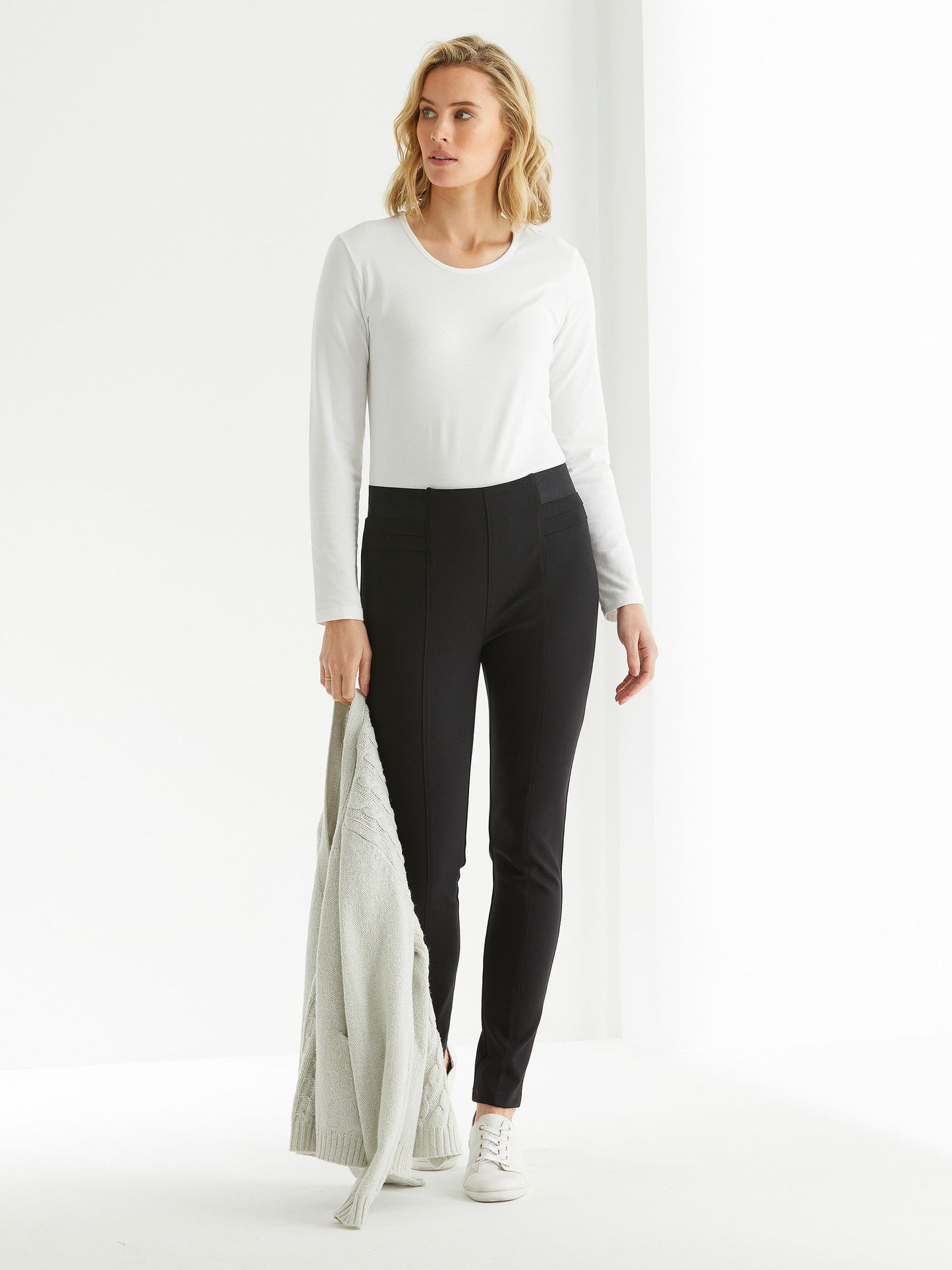 Marco Polo F/L PONTE SEAMED | BLACK | MP28162