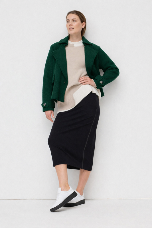 Marco Polo - Cropped Boiled Wool Jacket - YTMP3665