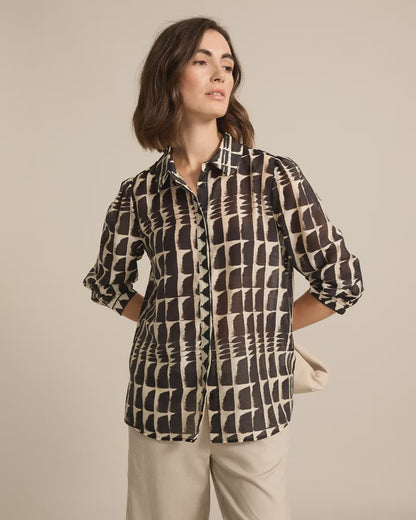 Marco Polo - 3/4 Ikat Shirt | YTMS54661