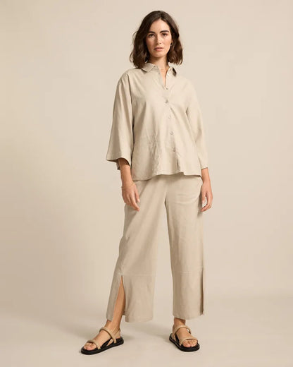 Marco Polo - 3/4 Split Hem Pant Natural | YTMS58262