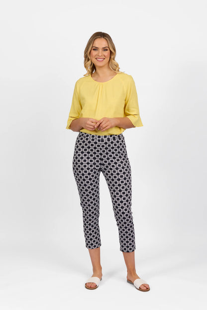 Vassalli - Pull On 7/8 Printed Skinny Leg Arlo | 271LW