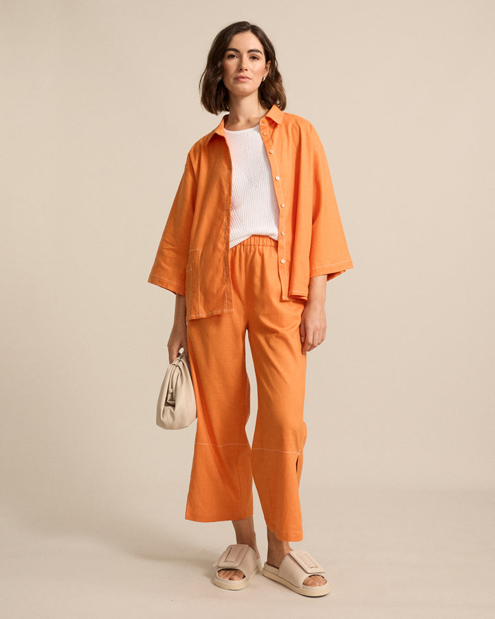 Marco Polo - 3/4 Split Hem Pant Amberglow | YTMS58262