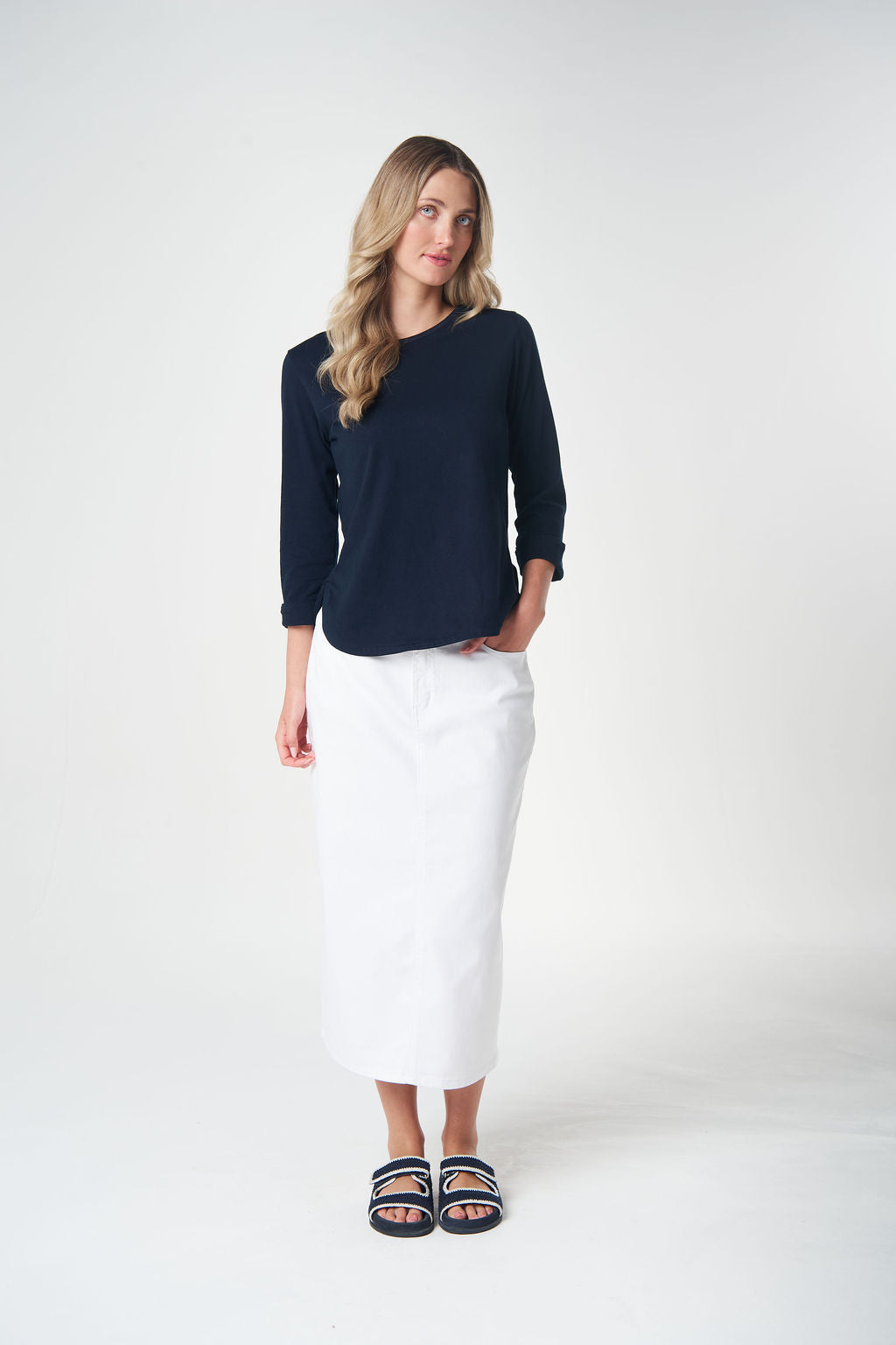 Goondiwindi Cotton - Classic Cotton 3/4 Sleeve Tee | 3152