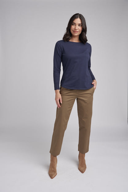 Goondiwindi Cotton - Long Sleeve Classic Tee Navy | G3153