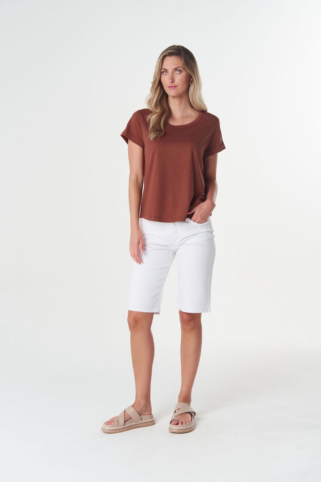 Goondiwindi Cotton - Everyday Cotton Roll Cuff Tee | 3313