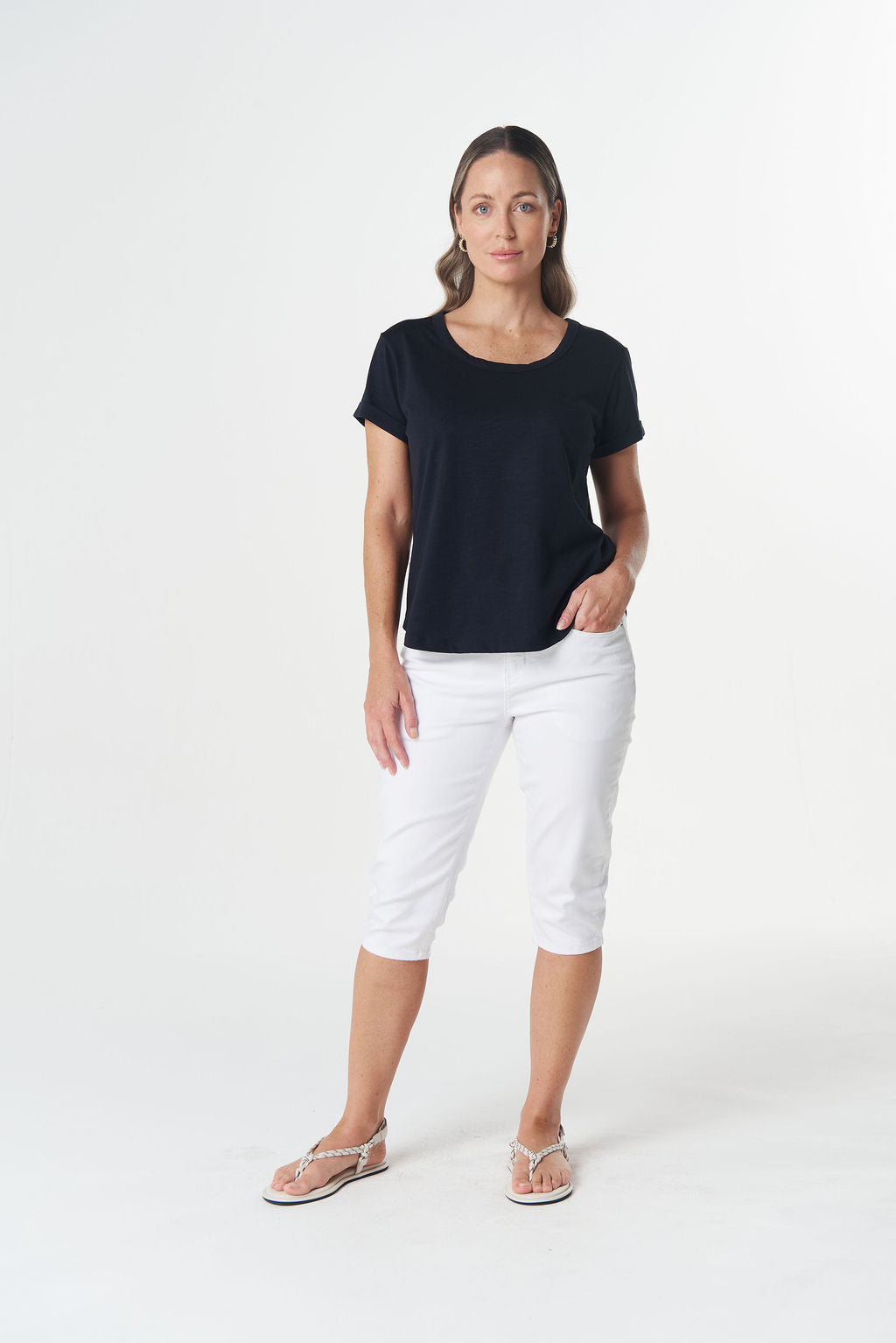 Goondiwindi Cotton - Everyday Cotton Roll Cuff Tee | 3313