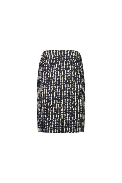 Vassalli - Printed Lightweight Skirt with Centre Back Vent Cairns | V372AV