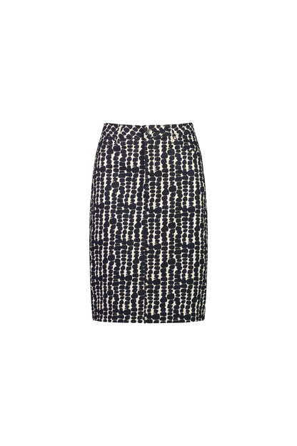 Vassalli - Printed Lightweight Skirt with Centre Back Vent Cairns | V372AV