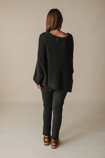 Talamaya - Coast-to-Coast Pullover Black Sand | 7SKF102