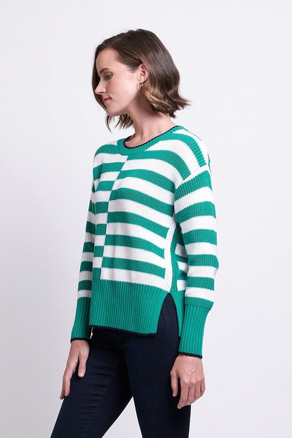 Foil - Slide Show Sweater Jade/Rice | FO7696