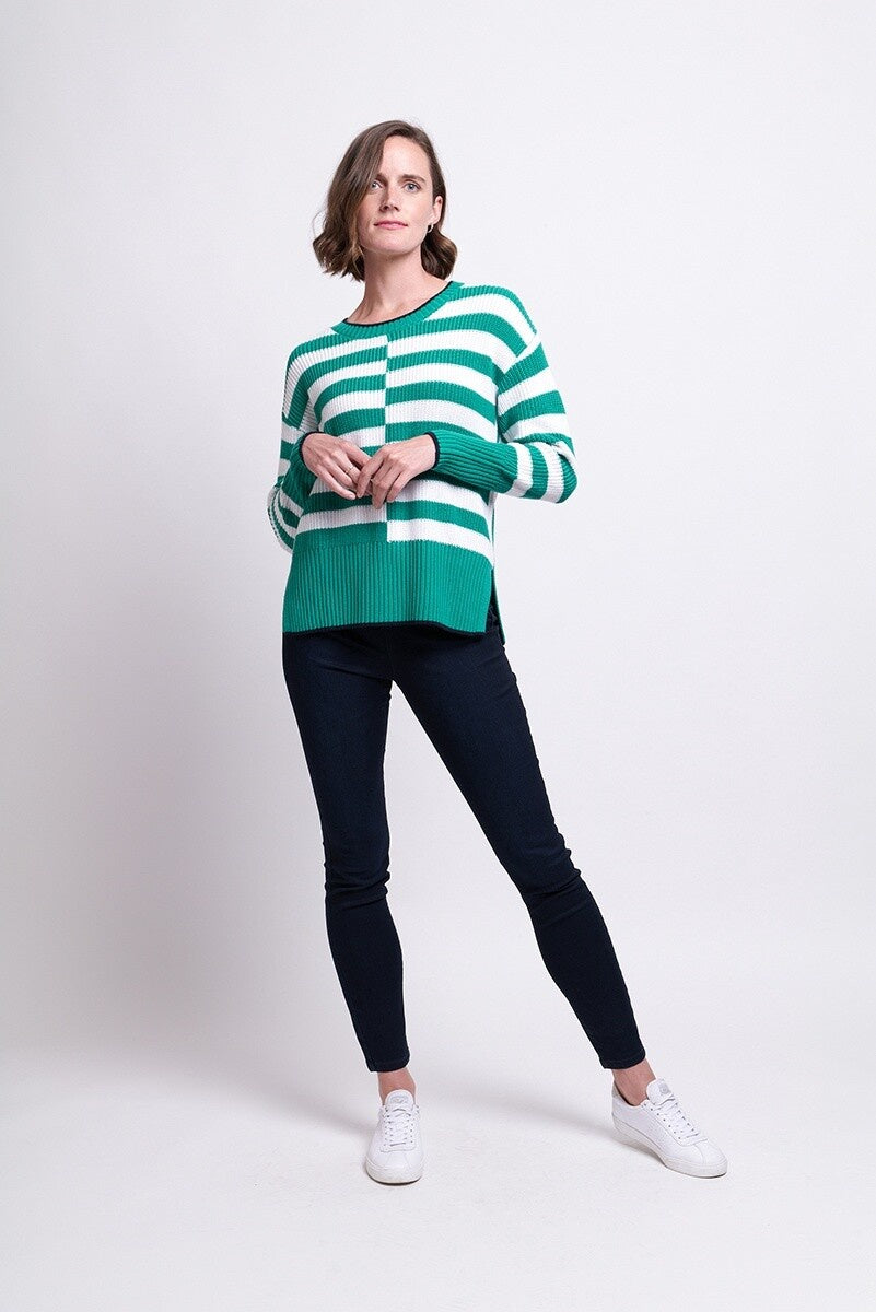 Foil - Slide Show Sweater Jade/Rice | FO7696