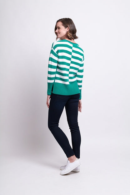 Foil - Slide Show Sweater Jade/Rice | FO7696