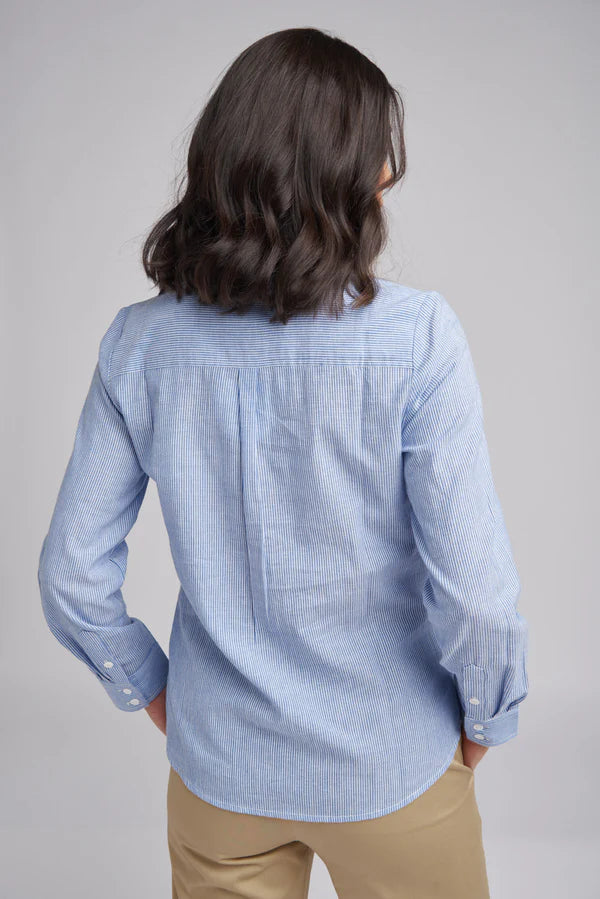 Goondiwindi Cotton - Classic Navy Stripe Shirt | G4279