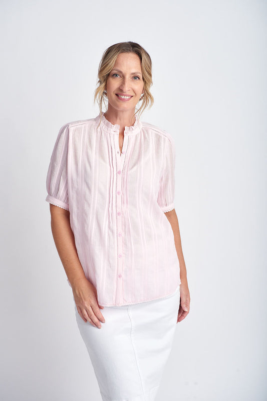 Goondiwindi Cotton - Short Sleeve Shirt Pale Pink | G4415