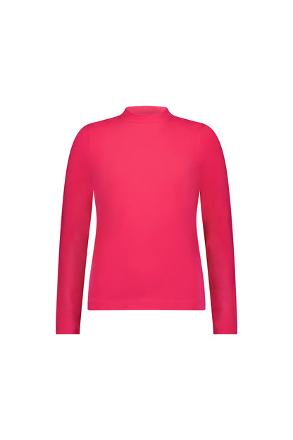 Vassalli - High Neck Top with Side Splits Hot Pink | 4442