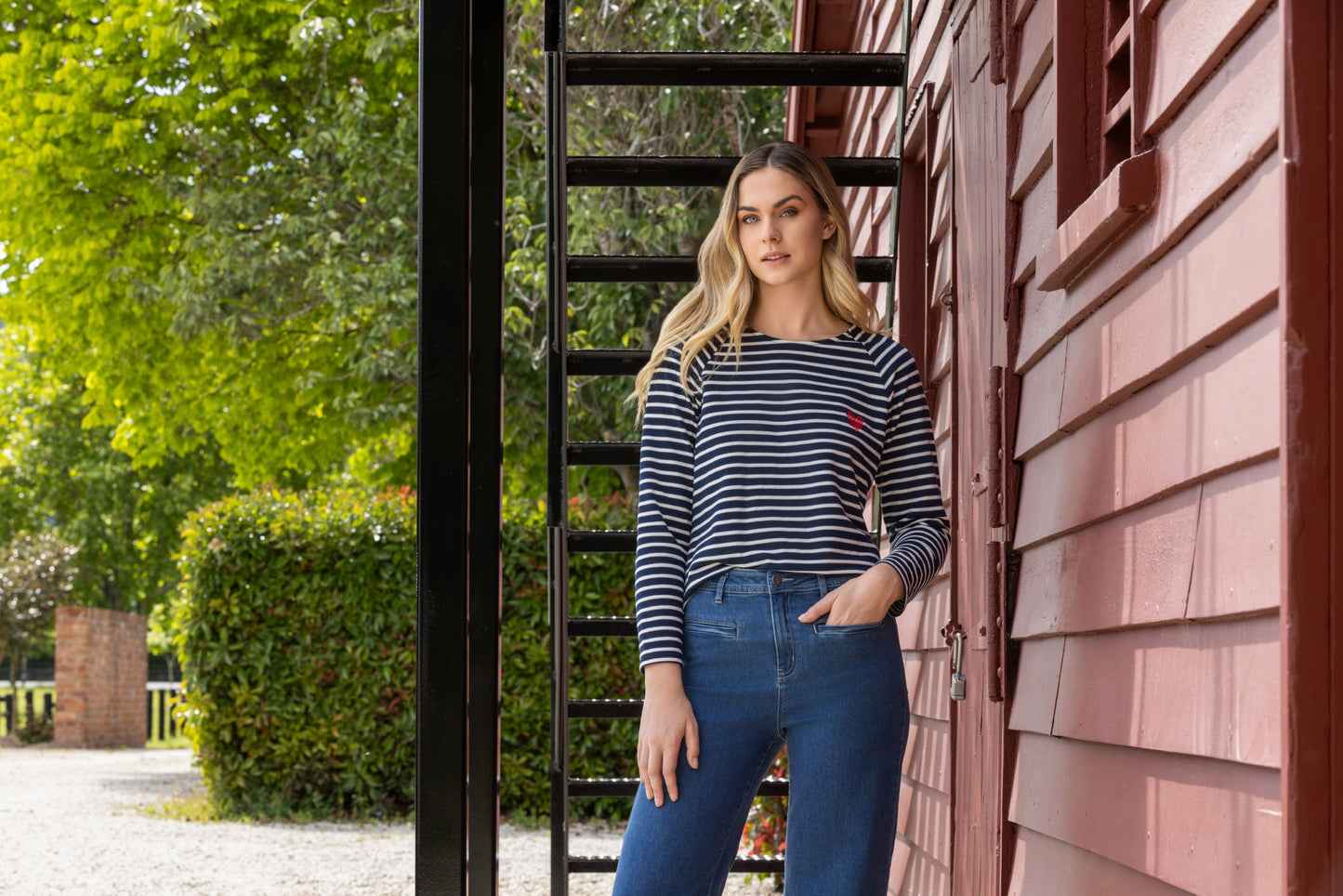 Vassalli - Wide Leg F/L Jean | Blue Wash 5015