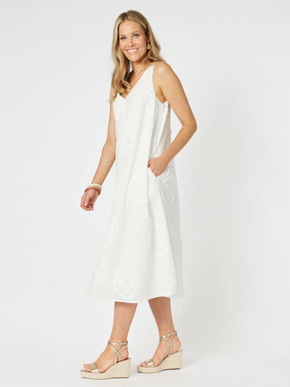 Hammock & Vine - Emanuella Sleeveless Dress White | 46196