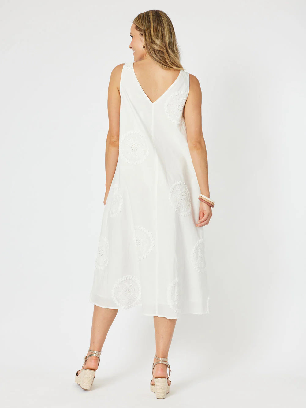 Hammock & Vine - Emanuella Sleeveless Dress White | 46196