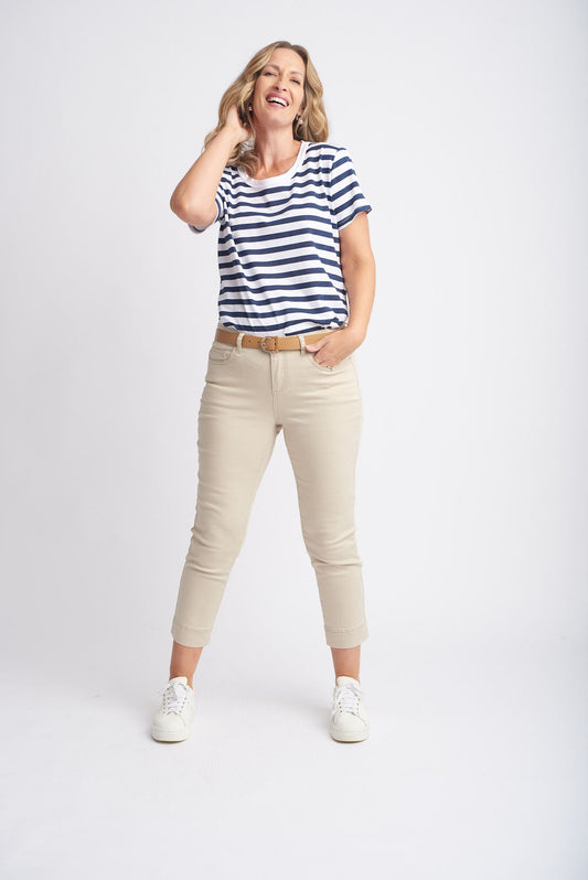 Goondiwindi Cotton - Capri Pant Natural | G5252