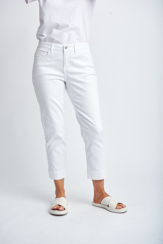 Goondiwindi Cotton - Denim Capri Pant White | G5252