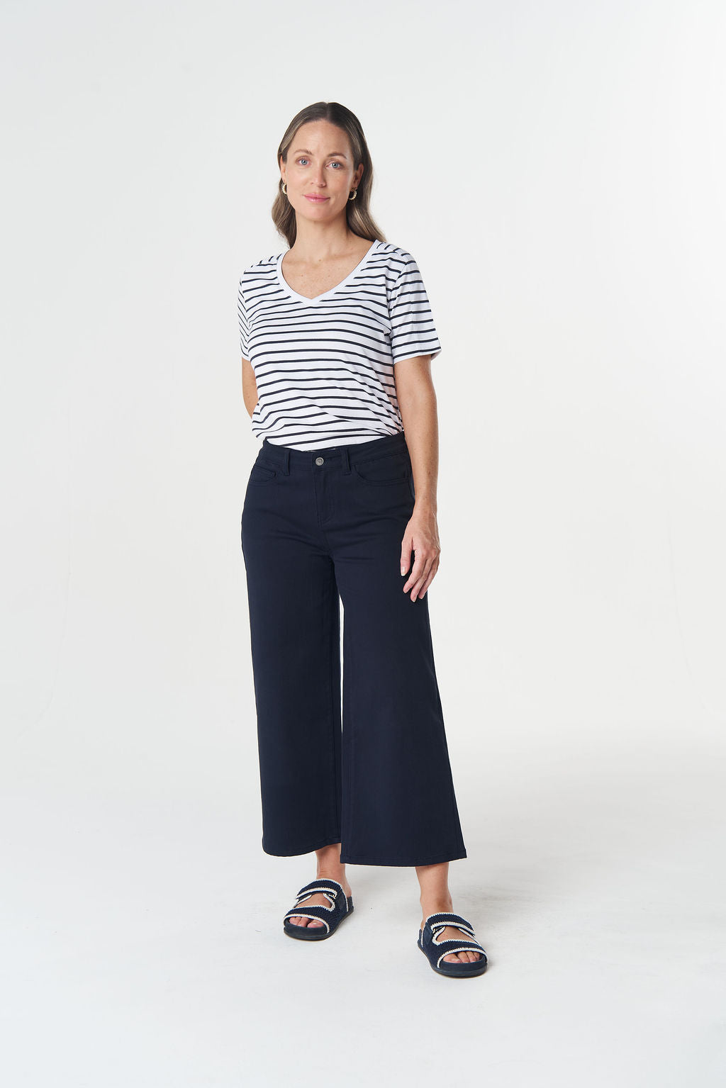 Goondiwindi Cotton - 5 Pocket Crop Wide Leg Jean | 5268
