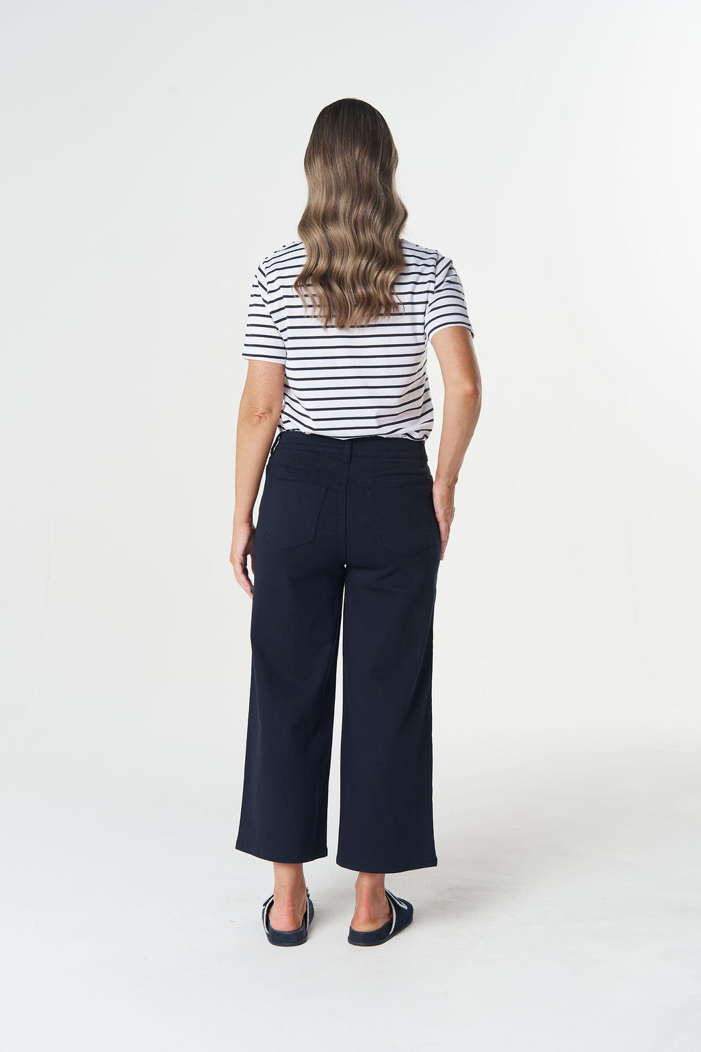 Goondiwindi Cotton - 5 Pocket Crop Wide Leg Jean | 5268