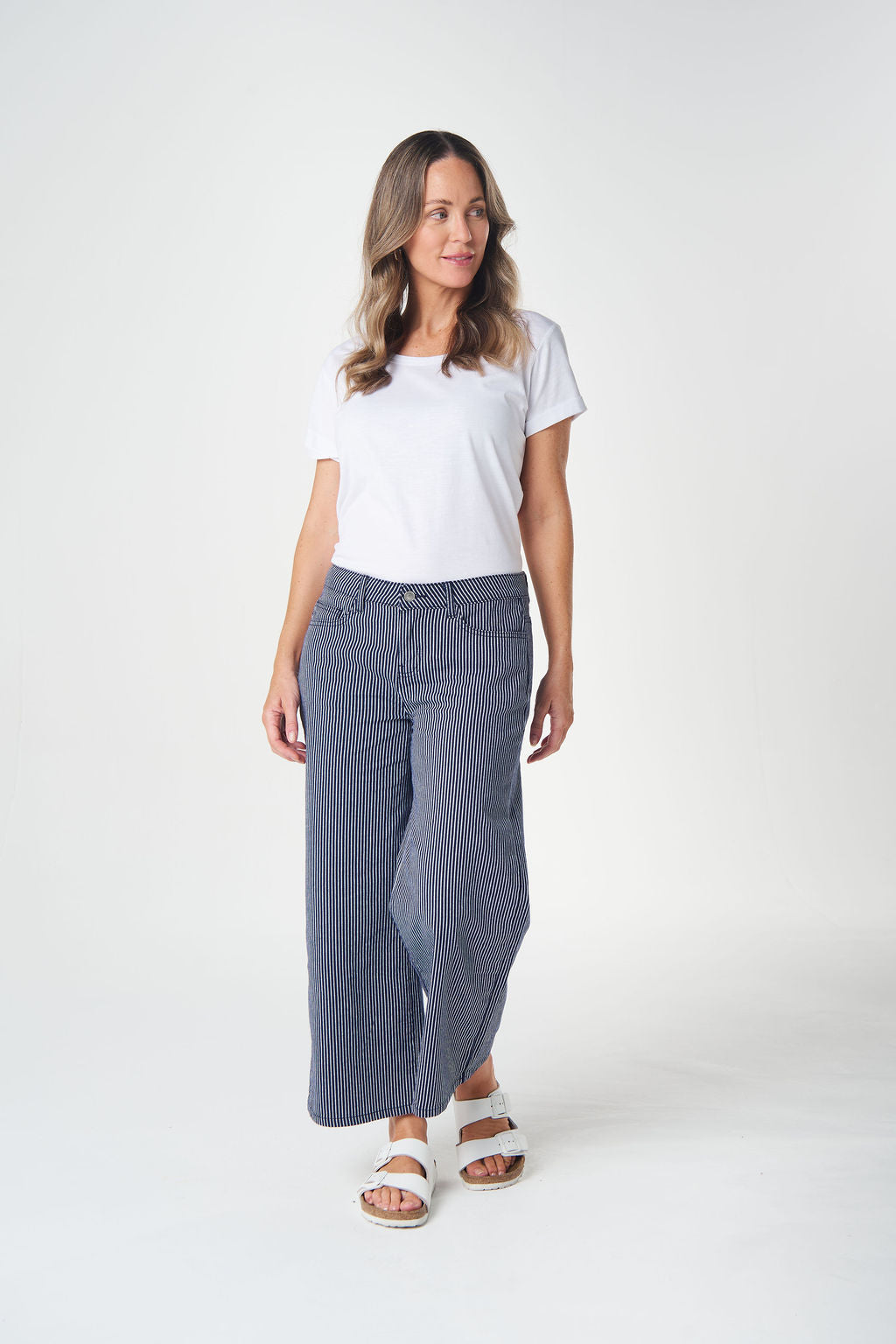 Goondiwindi Cotton - 5 Pocket Crop Wide Leg Jean | 5268
