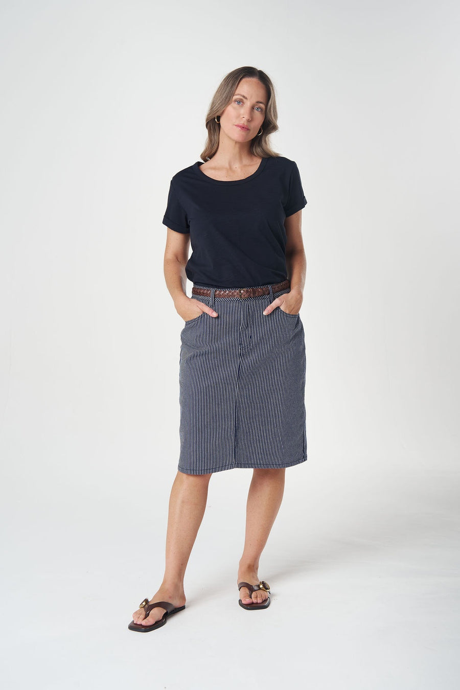 Goondiwindi Cotton - 5 Pocket Knee Length Skirt | 5287