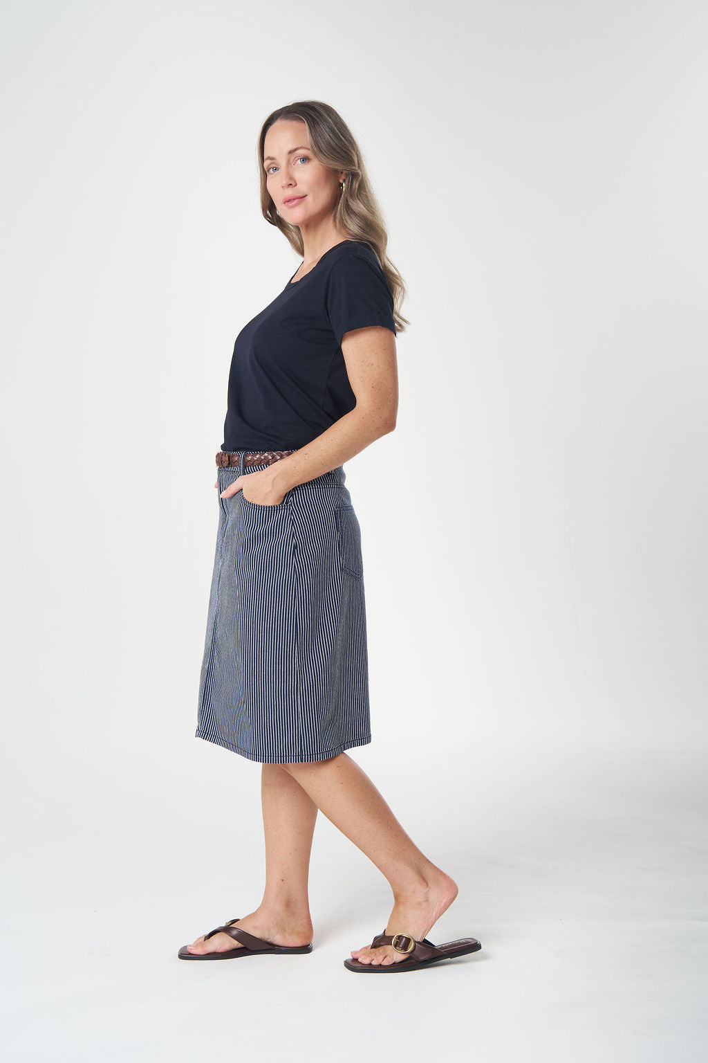 Goondiwindi Cotton - 5 Pocket Knee Length Skirt | 5287