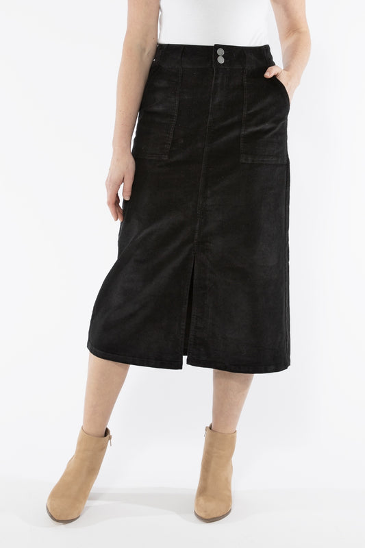 Jump - Cord Skirt Black | J6010A