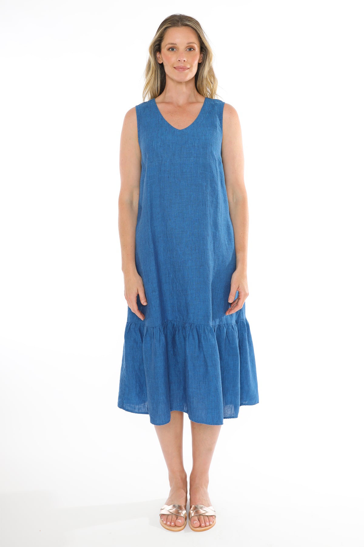 Jump - S/Less V Neck Dress Sapphire | 576J5119A