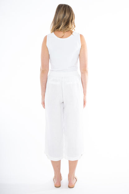 Jump - 3/4 Pleat Detail Pant White | 576J7118A