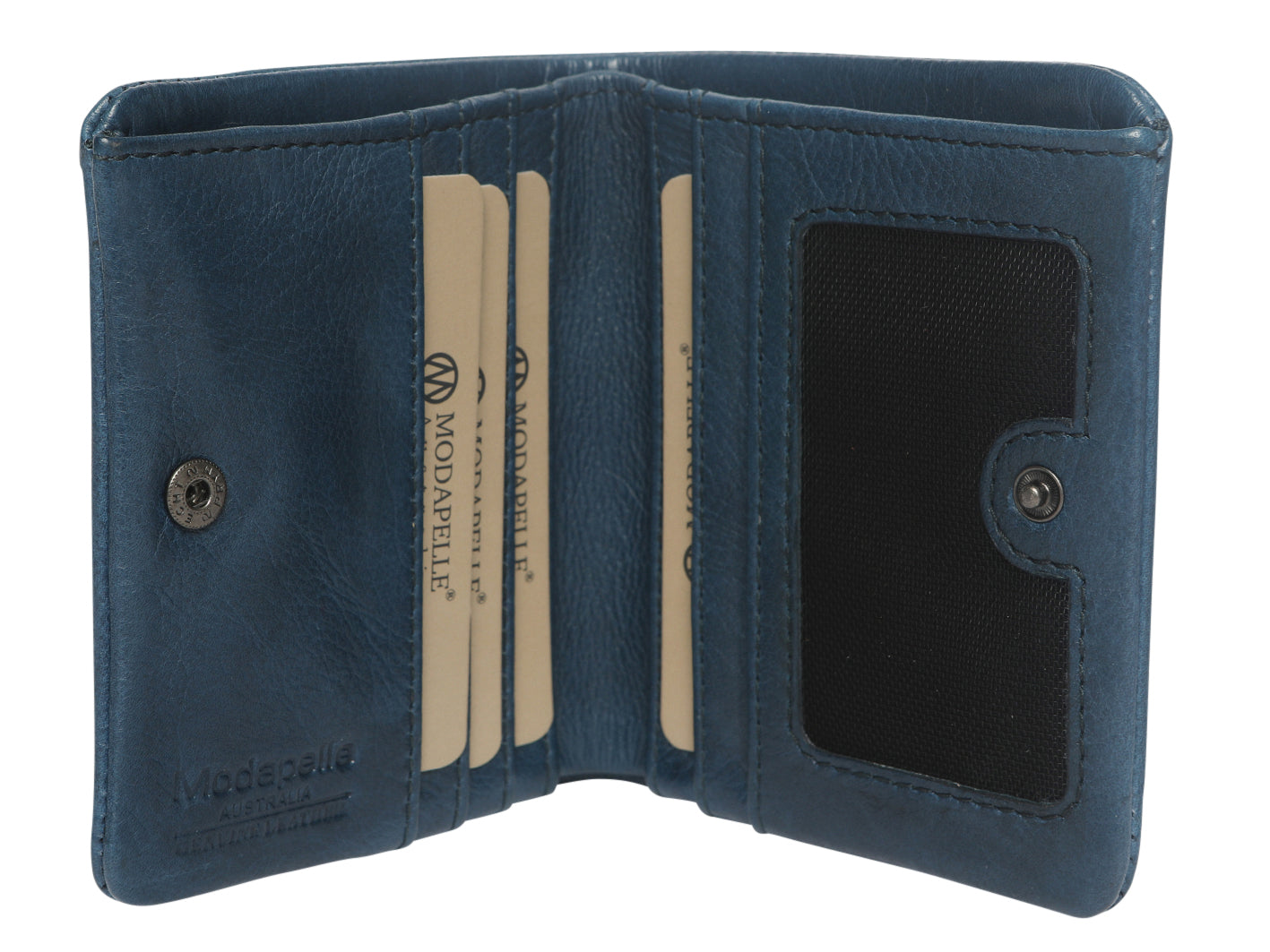 Modapelle - Soft Cow Leather Wallet Navy - 5780