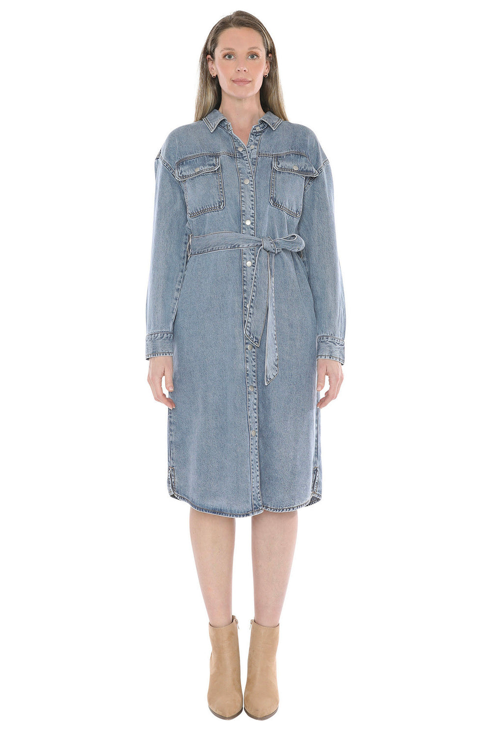 Jump - Soft Denim Tie Dress | 586J5041A