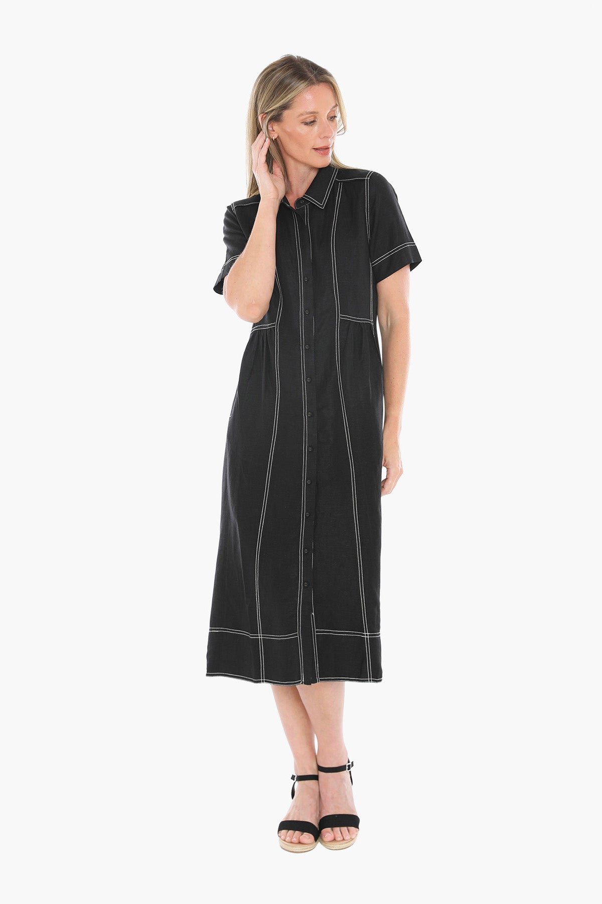 Jump - Contrast Stitch Dress / 596J5100A