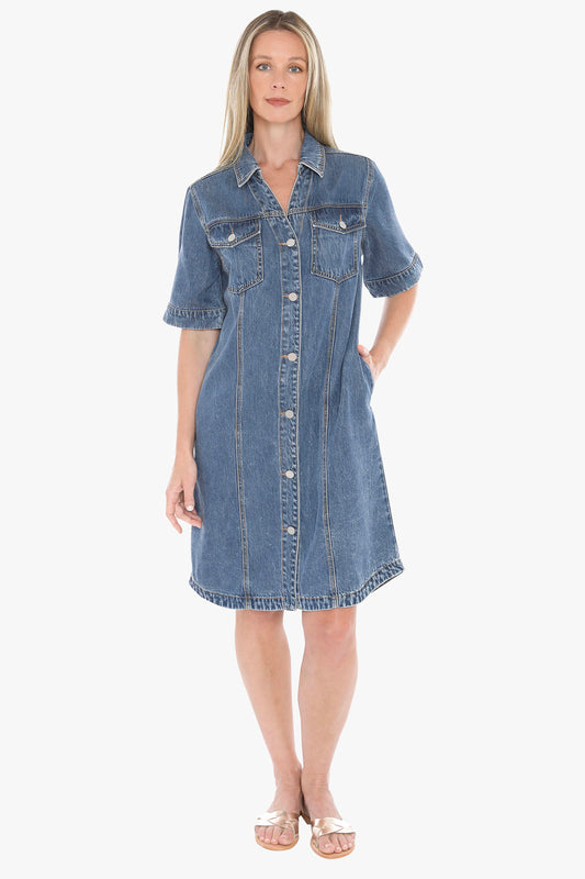 Jump - Soft Denim S/S Dress 596J5129A